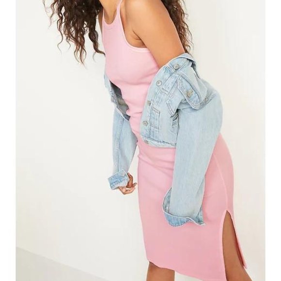 New Old Navy Fitted Rib-Knit Midi Cami Dress for Women - Picture 5 of 6